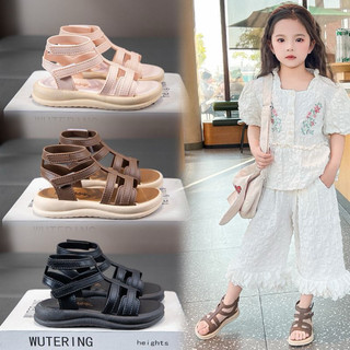 Sandal chiến binh trơn cho bé gái từ 5 đến 14 tuổi chất liệu da bóng siêu xinhh