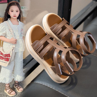Sandal chiến binh trơn cho bé gái từ 5 đến 14 tuổi chất liệu da bóng siêu xinhh