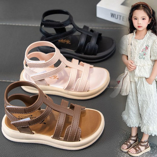 Sandal chiến binh trơn cho bé gái từ 5 đến 14 tuổi chất liệu da bóng siêu xinhh