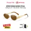 Kính râm oval gọng kim loại chống tia UV chống nắng thời trang nam nữ T9