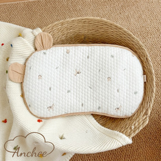 Gối Xô Bông Anchee Cho Trẻ Sơ Sinh  | Vải Trần Bông Mềm Mại | Gối Mỏng 1cm Thoáng Khí