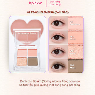 Bảng Phấn Mắt 4 Ô (Nội Địa Hàn) Twinkle Pop - Nhũ Lấp Lánh, Lâu Trôi, Nhỏ Gọn, Kpickvn
