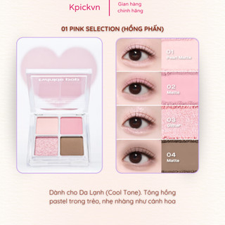 Bảng Phấn Mắt 4 Ô (Nội Địa Hàn) Twinkle Pop - Nhũ Lấp Lánh, Lâu Trôi, Nhỏ Gọn, Kpickvn