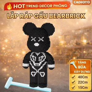 Gấu Bearbrick Lắp Ráp DIY – Mô Hình Lắp Ghép Trang Trí Phòng, Decor Bàn Học, Quà Tặng Sinh Nhật