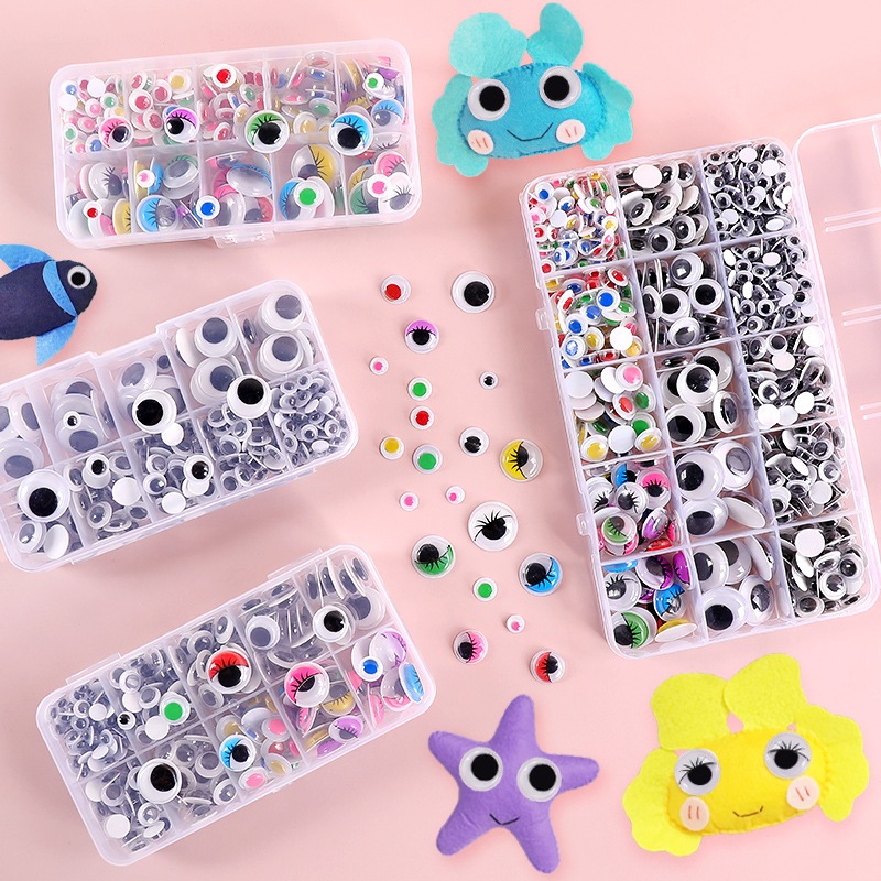 Mắt thú bông, mắt giả CÓ KEO DÁN  làm đồ chơi cho bé handmade thủ công mầm non