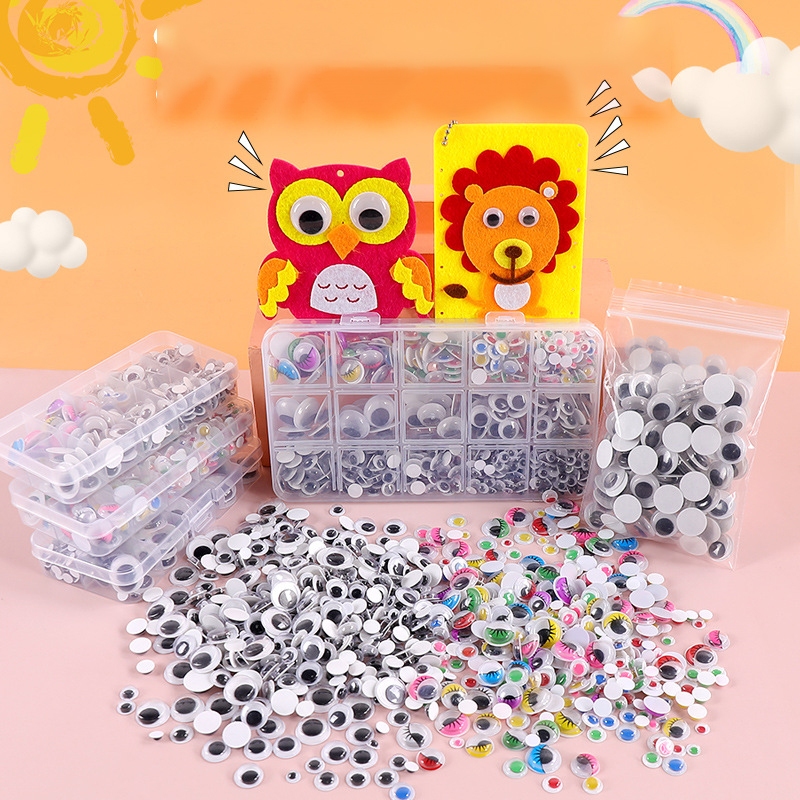 Mắt thú bông, mắt giả CÓ KEO DÁN  làm đồ chơi cho bé handmade thủ công mầm non