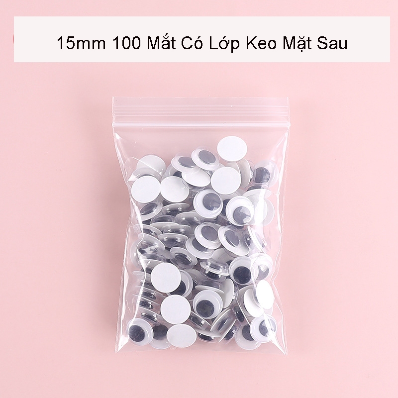 Mắt thú bông, mắt giả CÓ KEO DÁN  làm đồ chơi cho bé handmade thủ công mầm non