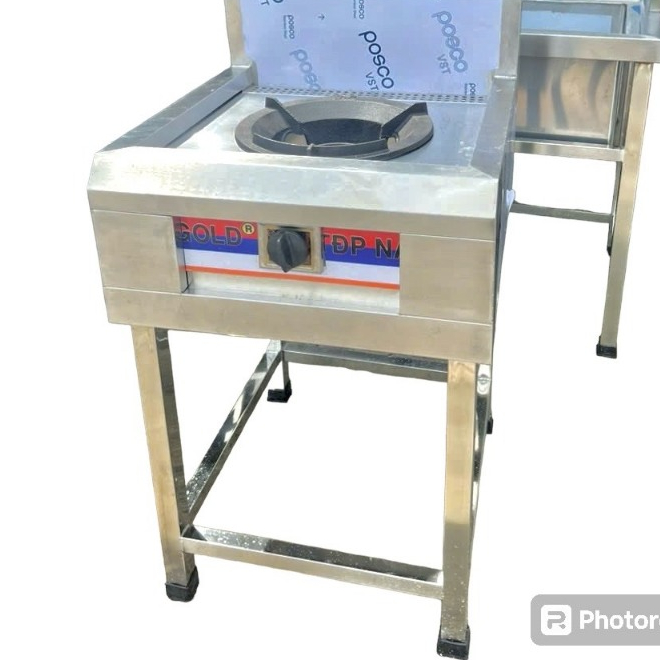 Bàn Bếp Gas Công Nghiệp 1 Họng Inox – Chịu Nhiệt Cao, Dành Cho Nhà Hàng & Quán Ăn