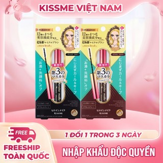 Mascara  Kissme Màng Film Chống Trôi, Chải Tơi Và Dày Rậm Làn Mi Mỏng Màu Đen (4.5G)