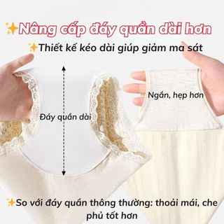 Quần lót nữ cotton cao cấp dáng boxer phối viền ren sang trọng sexy họa tiết cổ điển DEVARI L5272