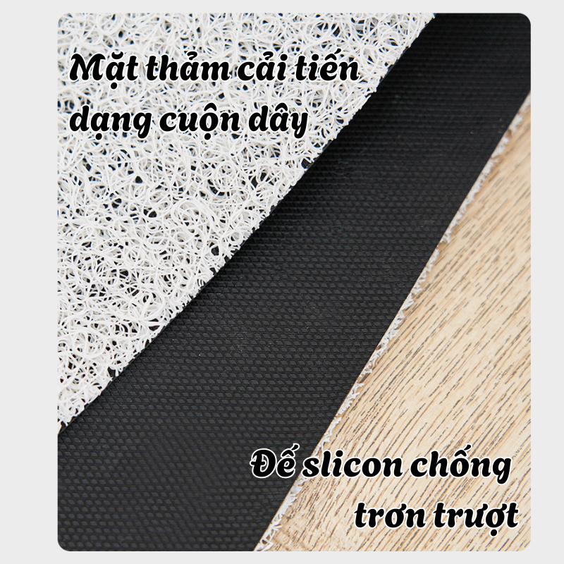 Thảm Trải Sàn Để Cửa Ra Vào, Thảm Lau Chân Chống Bụi Bẩn, Đế Chống Trượt Dễ Vệ Sinh