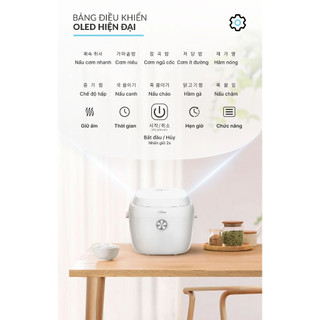Nồi Cơm Điện Haatz 1.6L HRC160 Thiết Kế Hiện Đại Sang Trọng, Công Suất 500W Nấu Cơm Nhanh - Bếp Của Hà