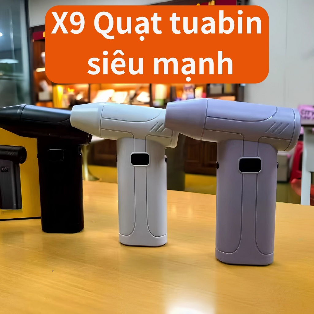 Quạt X9 Cầm Tay 5 Cấp Gió + Cấp Bạo Lực | Pin 6000mAh | Sạc Type-C | Đa Năng (thổi gió, Làm sạch bụi, chiếu sáng v.v)