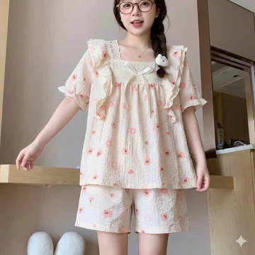 {Có Sẵn} Bộ Ngủ Cộc BC2 Mã 4 Dễ Thương Cho Nữ Đồ Ngủ Nữ, Đồ Ngủ Cute, Bộ Ngủ Cộc, Bộ Đồ Ngủ Nữ, Set Ngủ Cộc, Set Đồ Ngủ