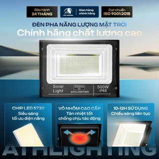 Ảnh 4 – Đèn Năng Lượng Mặt Trời ATH LIGHTING Siêu Sáng Loại Pha Năng Lượng Thế Hệ Mới 100W,200W,300W Vỏ Nhôm Bảo Hành 2 Năm