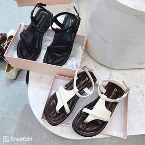 Dép Sandal nữ Gót Vuông Đế Bệt 1-2p Hottrend [Sẵn Hàng]