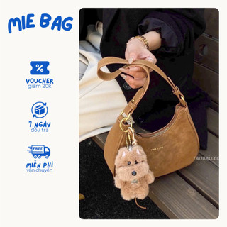 Túi xách thời trang nữ chất nhung sang trọng tặng kèm charm gấu xinh xắn MIE BAG