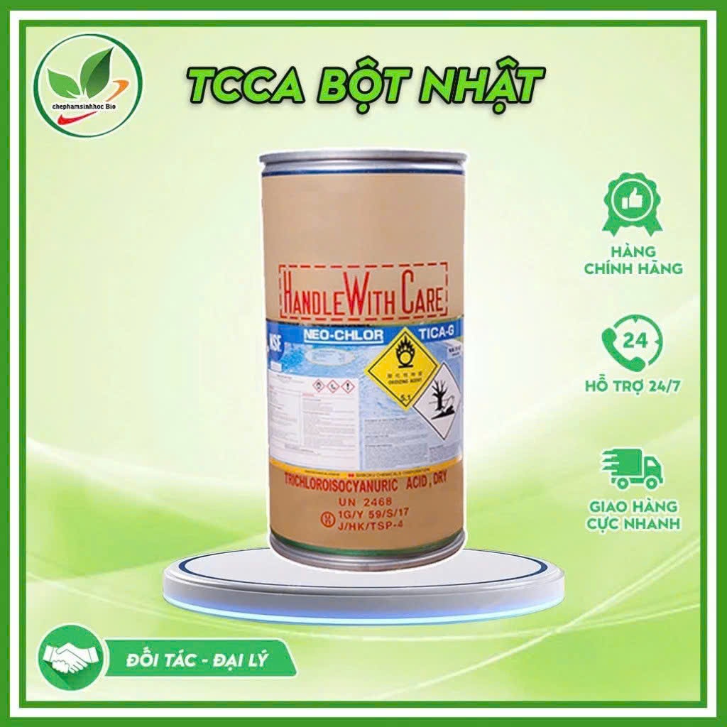 Chlorine Bột Nhật Bản TCCA Neo Chlor 90% Shikoku – Khử Trùng Hồ Bơi, Xử Lý Nước Ao Nuôi, Diệt Khuẩn Nước
