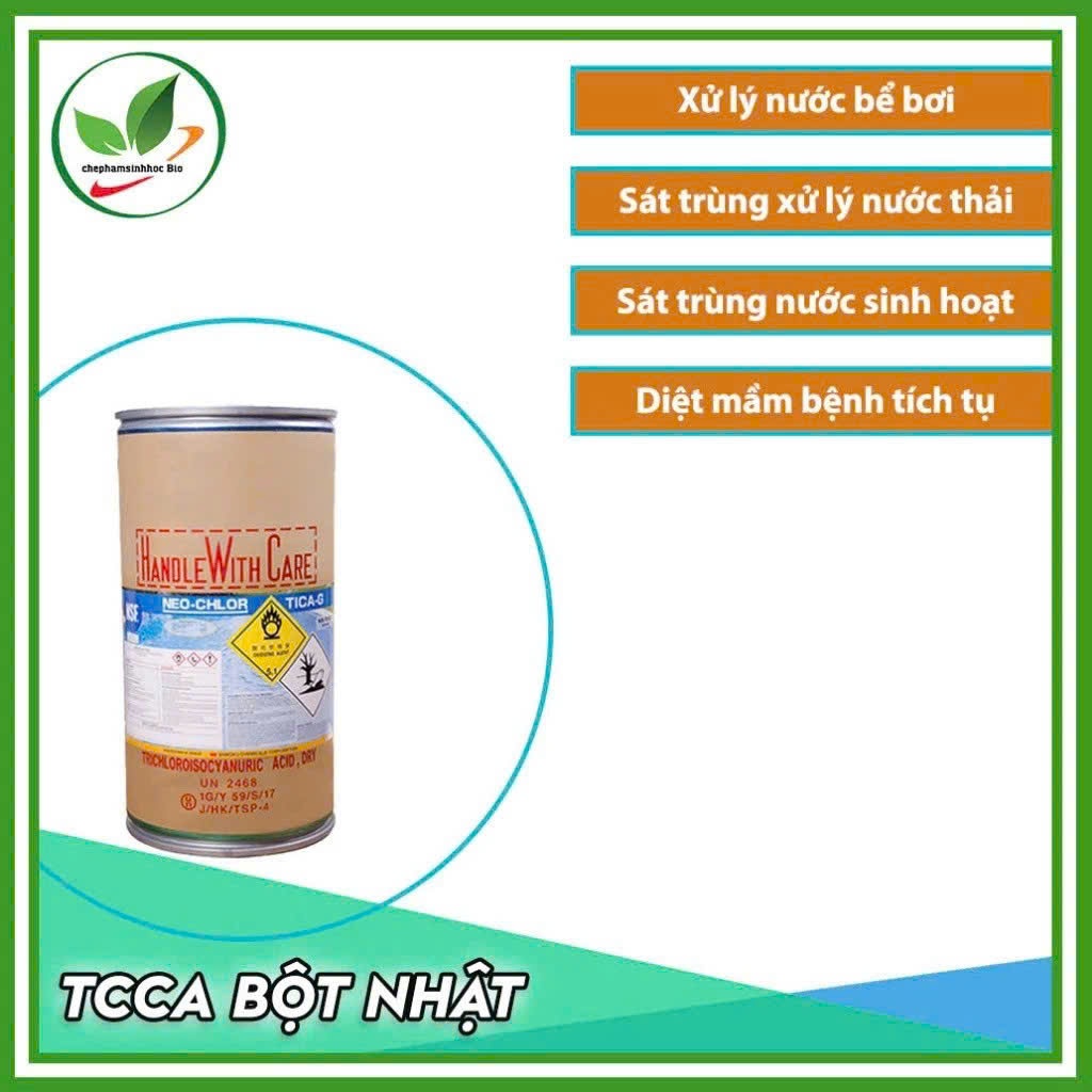 Chlorine Bột Nhật Bản TCCA Neo Chlor 90% Shikoku – Khử Trùng Hồ Bơi, Xử Lý Nước Ao Nuôi, Diệt Khuẩn Nước