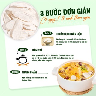 Hoài sơn thượng hạng 100g, nguyên liệu pha trà, nấu chè, hầm canh dinh dưỡng, nấu chè sâm bổ lượng