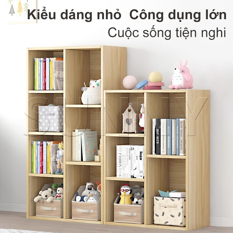 SN Kệ Sách Gỗ Nhiều Tầng Đa Năng, Tủ Sách Lắp Ghép Nhiều Kích Thước Decor Phòng Khách / Phòng Ngủ