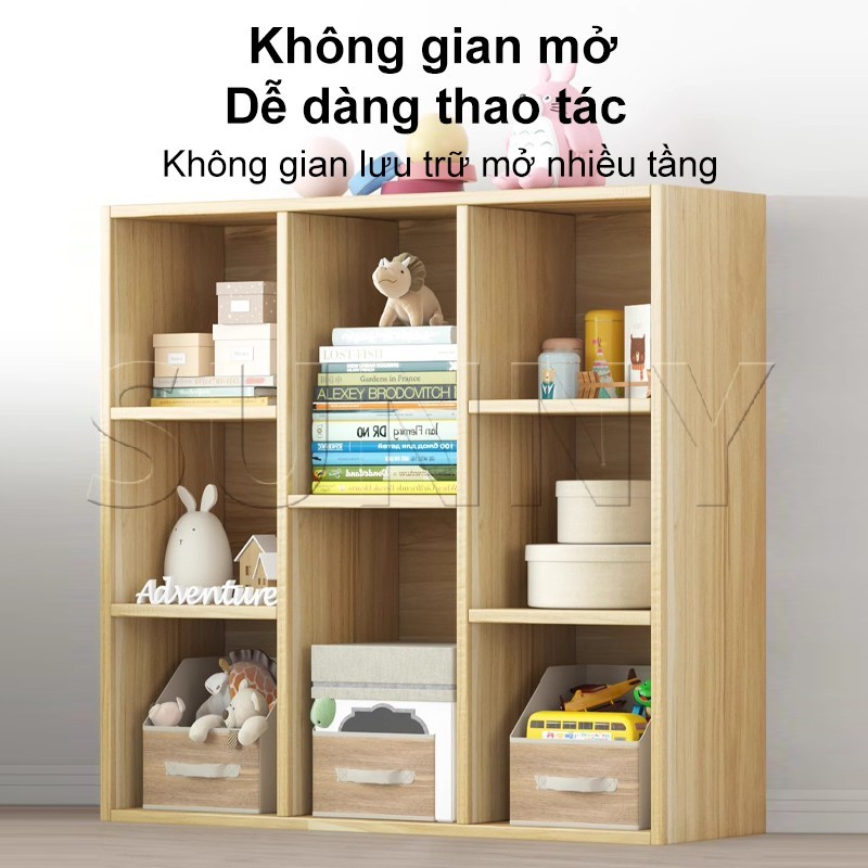 SN Kệ Sách Gỗ Nhiều Tầng Đa Năng, Tủ Sách Lắp Ghép Nhiều Kích Thước Decor Phòng Khách / Phòng Ngủ