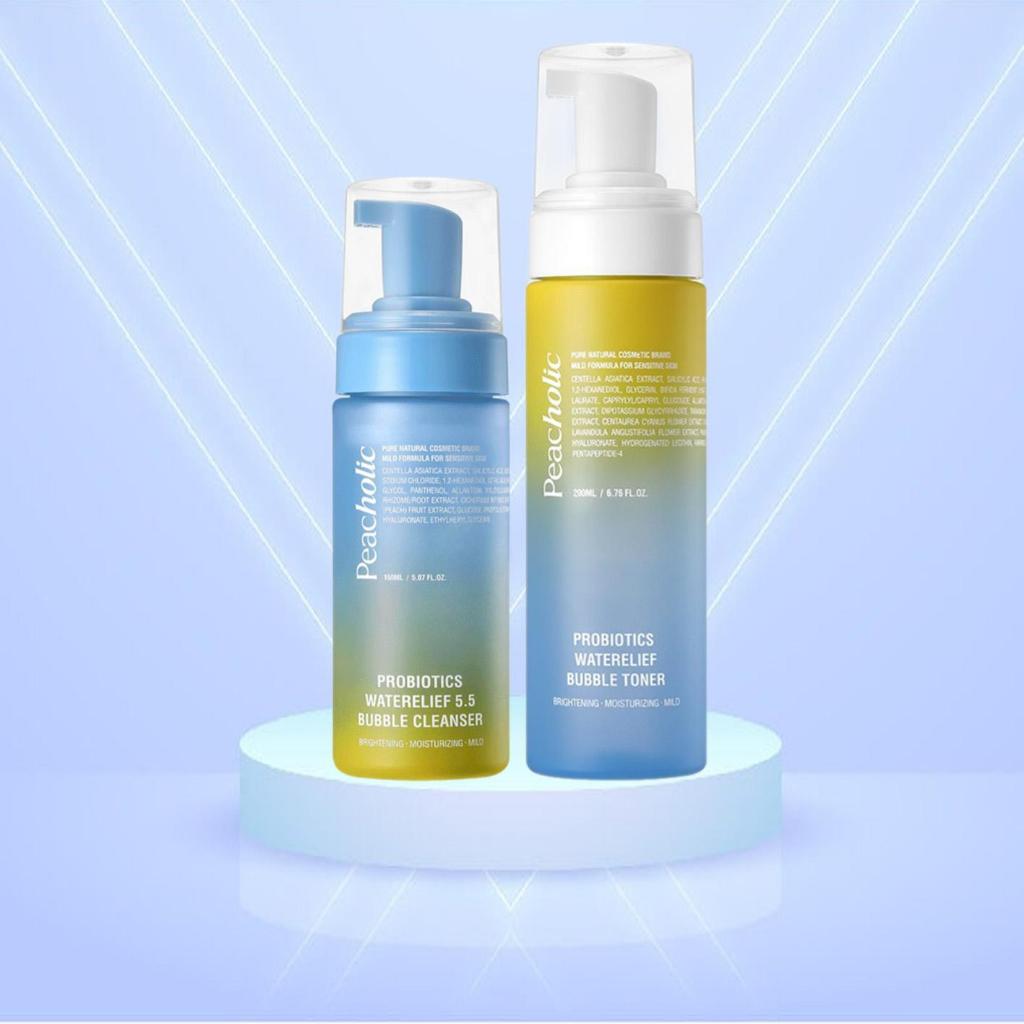 V365_ Combo (03 Chai) M43 Toner Peacholic To Mới 200ML + (01 Chai) M42 Sữa rửa mặt Peacholic 150ml