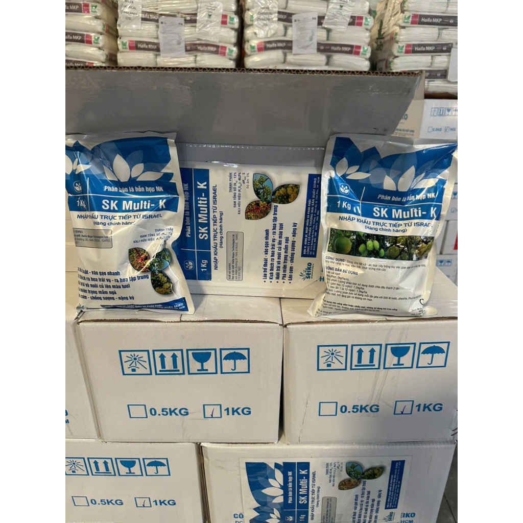 Phân bón lá SK Multi-K kali nitrat Haifa Israel| nuôi trái nhanh– ra hoa đồng loạt –sáng mắt cua- lúa trổ nhanh