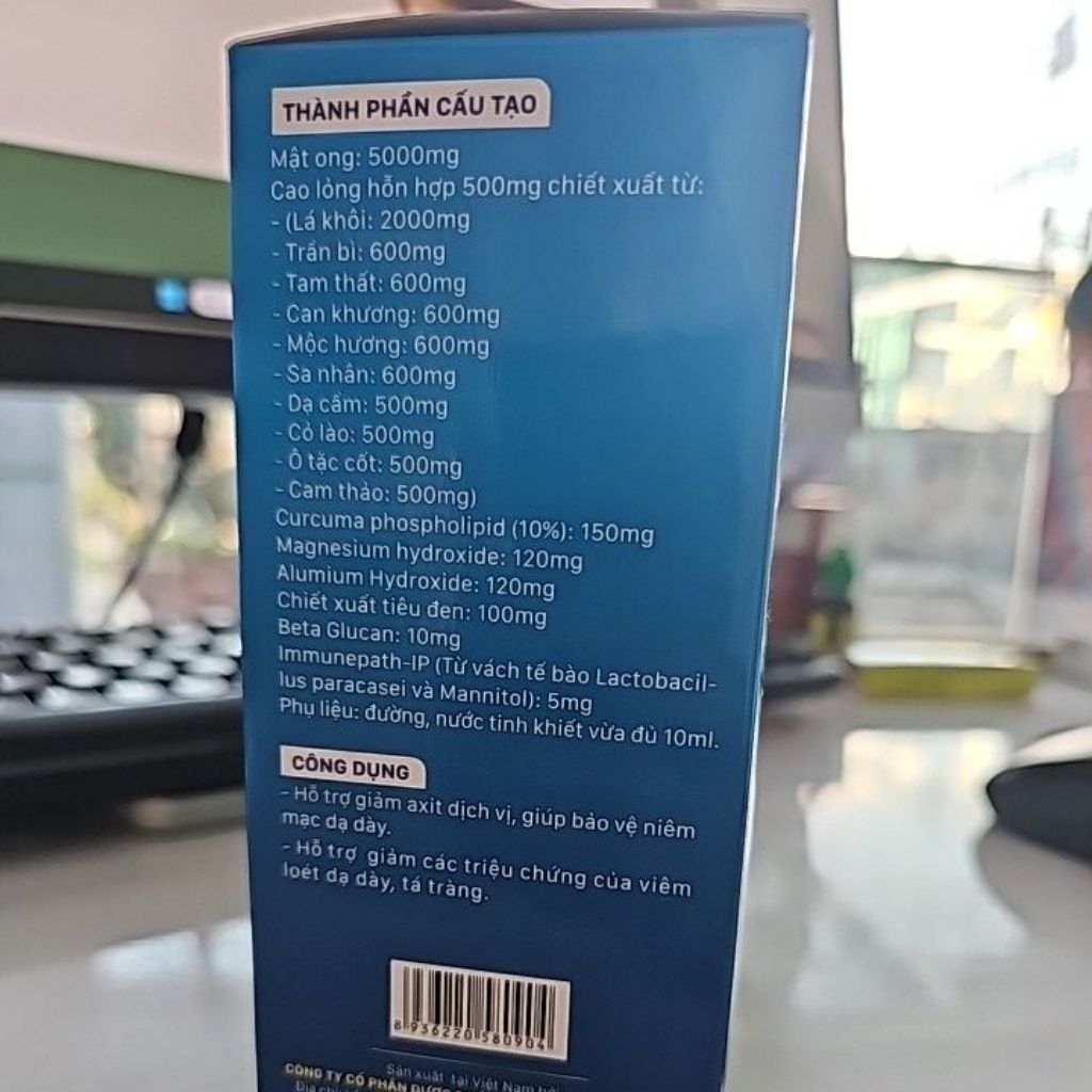 Gói sữa uống bao tử Vương Dạ an nhập khẩu từ italy, dạ dày, giảm ợ hơi ợ chua, đau rát do viêm loét dạ