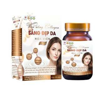 Viên uống Collagen Sáng Đẹp Da Hoa Viên Gold. Bổ sung collagen, chống lão hóa da, giảm nám da, tàn nhang, sáng đẹp da