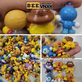 Set mô hình nhân vật Shin Chan Cậu bé bút chì và Anpanman Đậu đỏ, đồ chơi xuất dư không hộp BEE VNXK