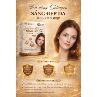 Viên uống Collagen Sáng Đẹp Da Hoa Viên Gold. Bổ sung collagen, chống lão hóa da, giảm nám da, tàn nhang, sáng đẹp da