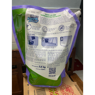 Nước Lau Sàn MaxKleen hương Ban Mai Thanh Mát loại túi 3.6kg