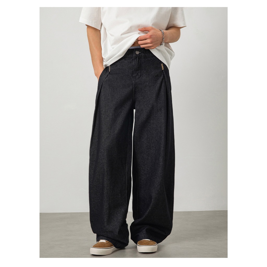 Quần Jean Form Rộng Unisex 2026 -  Phong Cách Retro Mỹ, Họa Tiết Thủ Công Chất Lượng Cao Cấp