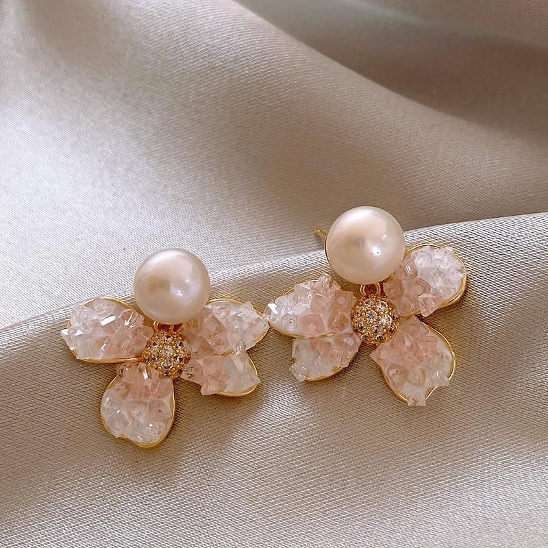 Bông tai ngọc trai nhân tạo bằng bạc S925 HOLIE dành cho nữ, đính đá zircon siêu nhỏ tinh tế