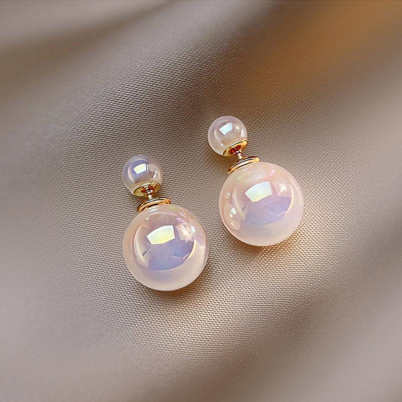 Bông tai ngọc trai nhân tạo bằng bạc S925 HOLIE dành cho nữ, đính đá zircon siêu nhỏ tinh tế