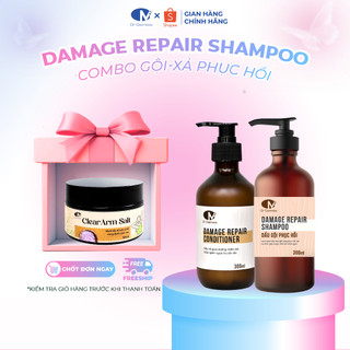 Bộ Dầu Gội Xả Phục Hồi Tóc Hư Tổn, Dưỡng Mềm Mượt, Suôn Bóng, Giảm Gãy Rụng 300ml Chính Hãng Dr Cosmess