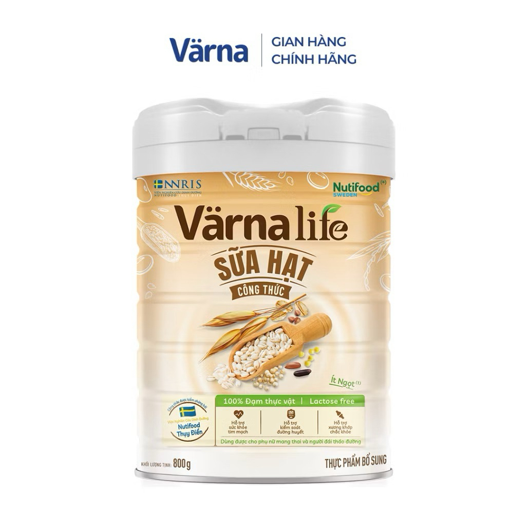 Varna Life Nutifood (800G) - Sữa Hạt Công Thức Từ Thụy Điển