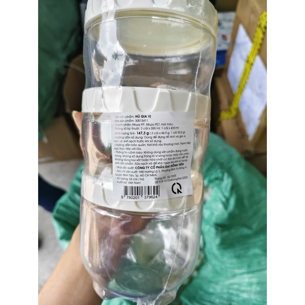 COM BO 3 Hũ nhựa đựng gia vị ( QT nestle )