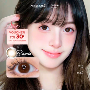 Lens 1 ngày màu có độ cận từ 0 - 8 độ màu nâu & xám hiệu Angel Eyes Hàn Quốc - Đường kính 14.2mm