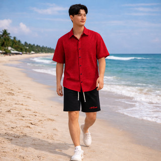 Áo Sơ Mi Kẻ Sọc Cao Cấp Chất Đũi Thô Đứng Form - Phong Cách Hàn Quốc Phù Hợp Đi Chơi Đi Biển SM83