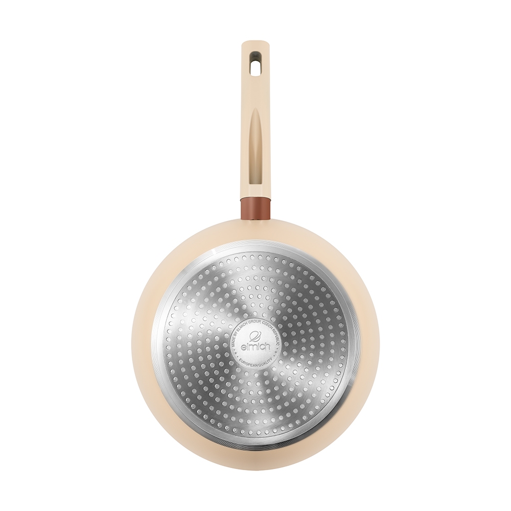 Chảo chống dính Ceramic Cera Titan cao cấp Elmich Mocha EL5980/5982MC Size 20, 24, 26, 28cm ( Dày 3.2mm )