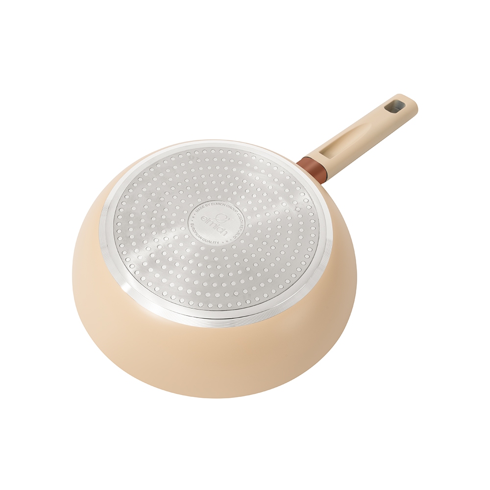 Chảo chống dính Ceramic Cera Titan cao cấp Elmich Mocha EL5980/5982MC Size 20, 24, 26, 28cm ( Dày 3.2mm )