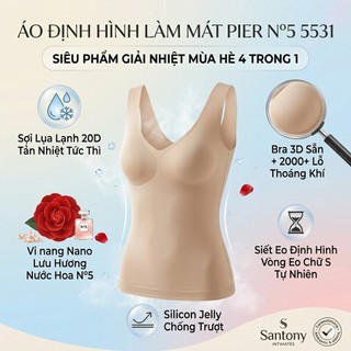 Áo Mặc Trong Kèm Bra Đi Biển Santony 5531 - Mềm Mịn Tôn Dáng, Tỏa Hương Hoa Trà