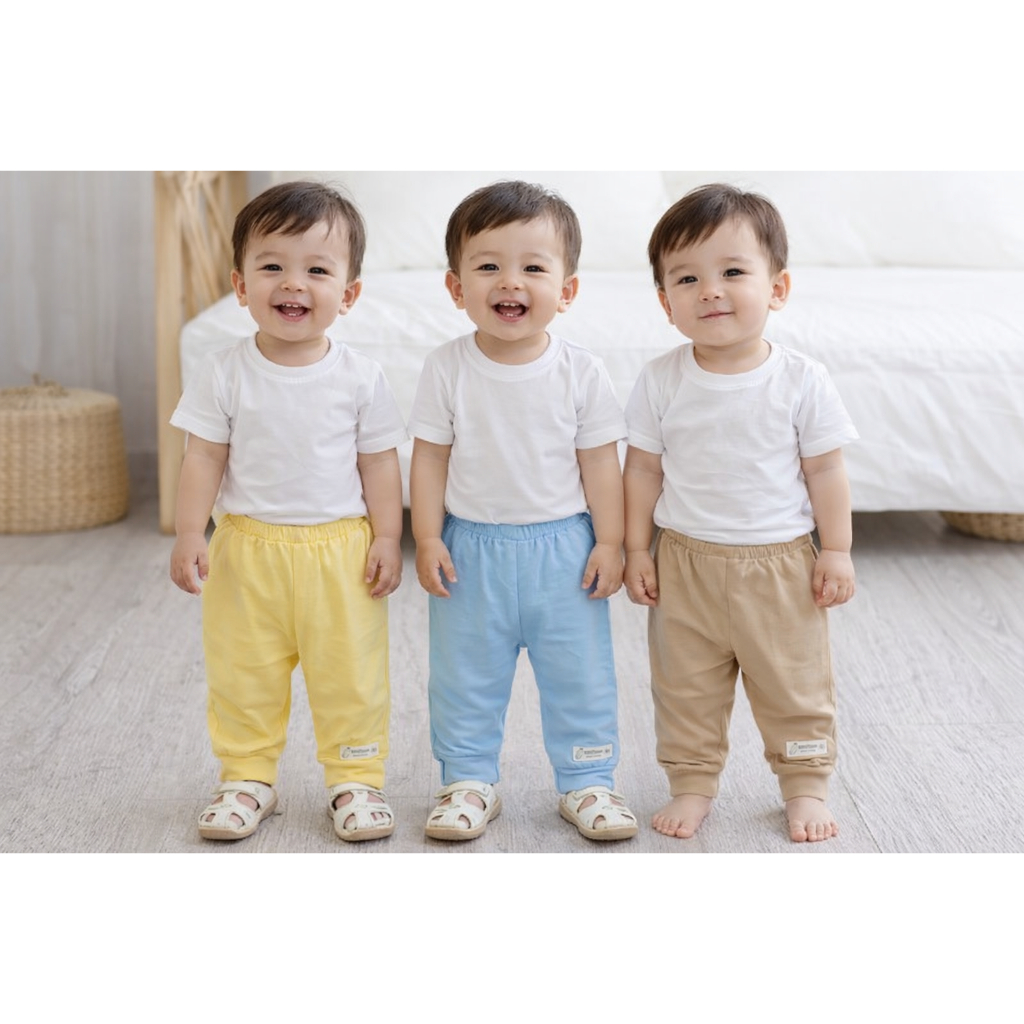 Combo 5 quần dài thun lạnh siêu mềm mại cho cho bé trai, bé gái màu sắc dễ thương size cho bé từ 3 đến 18kg