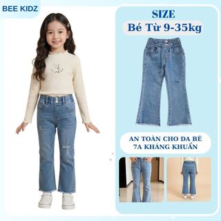 Quần Cho Bé Gái, Quần Jean Cho Bé Gái Chất Liệu Jean Mềm Mại Mặc Đi Học Đi Chơi