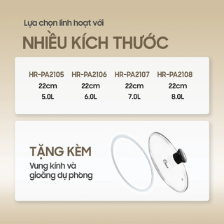 Nồi Áp Suất Inox Hare Gia Nhiệt Nhanh Áp Suất Cao Làm Chín Thực Phẩm Nhanh, Giữ Trọn Dinh Dưỡng Tự Nhiên- Đông Phong