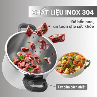 Nồi Áp Suất Inox Hare Gia Nhiệt Nhanh Áp Suất Cao Làm Chín Thực Phẩm Nhanh, Giữ Trọn Dinh Dưỡng Tự Nhiên- Đông Phong