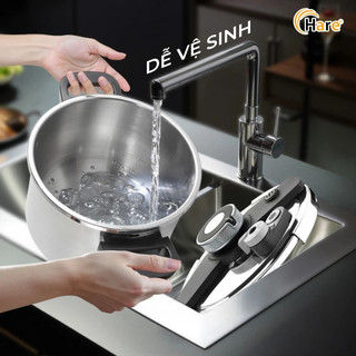 Nồi Áp Suất Inox Hare Gia Nhiệt Nhanh Áp Suất Cao Làm Chín Thực Phẩm Nhanh, Giữ Trọn Dinh Dưỡng Tự Nhiên- Đông Phong