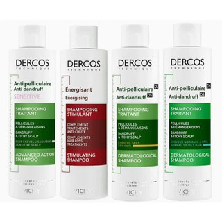 Dầu gội đầu Dercos 200ml/Anti-Dandruff Dermatological Shampoo Giảm Ngứa Da Đầu Chính Hãng
